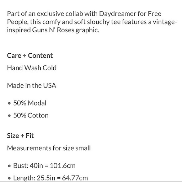 FREE PEOPLE Daydreamer Guns N Roses Tee - Picture 7 of 12